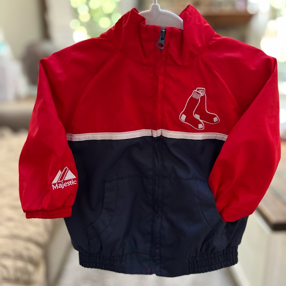 Red and Navy Boston Red Sox Zip Up Jacket - Picture 2 of 6